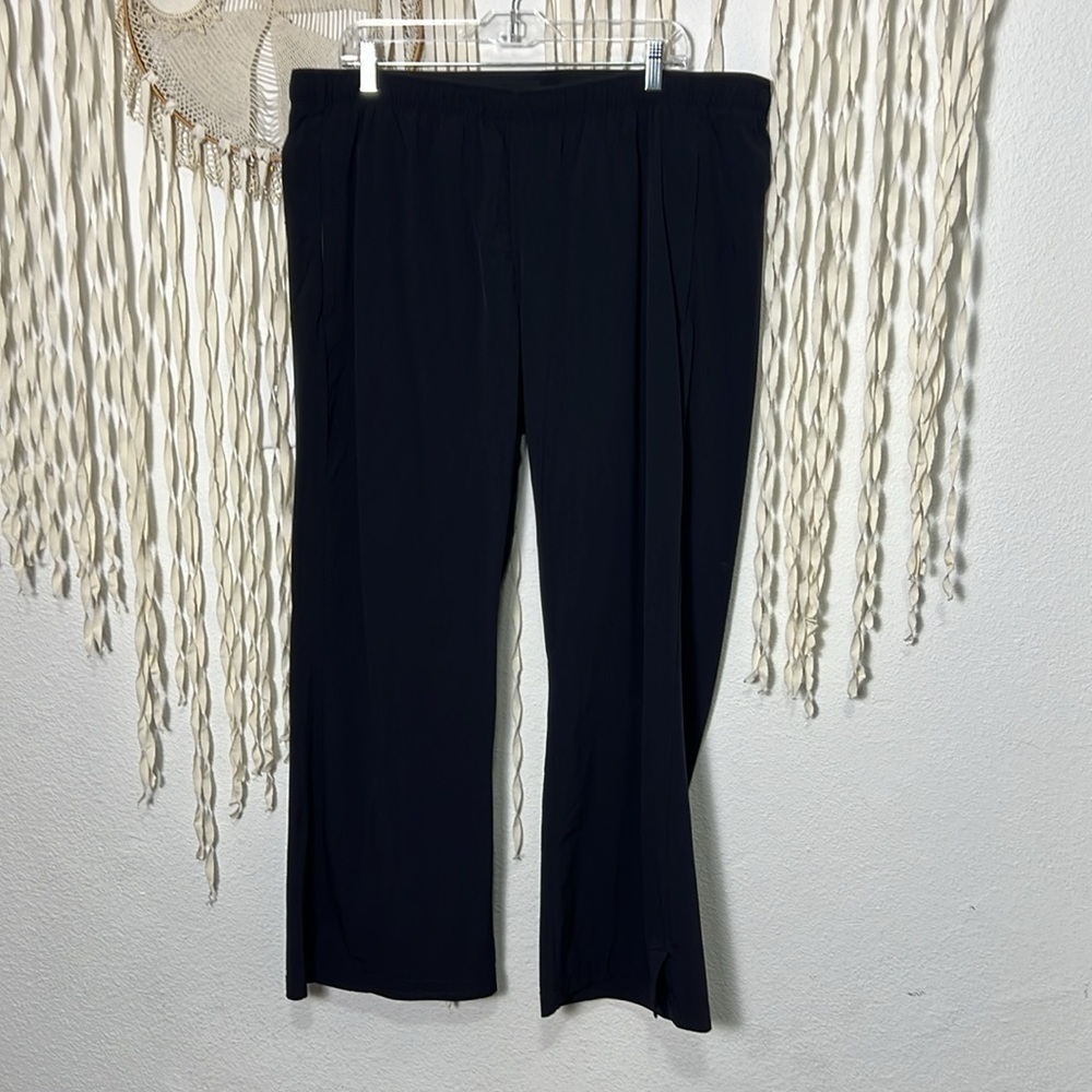 Paskho Black Pullon Drawstring Cropped Pant Size XXL
